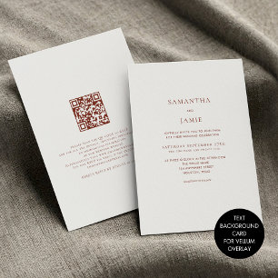Simple Brown Text Background for Vellum Overlay Invitation