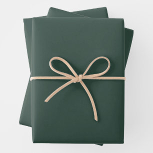 Simple Brunswick Green  Wrapping Paper Sheet