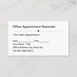 Simple Budget And Bulk Office Appointment Cards