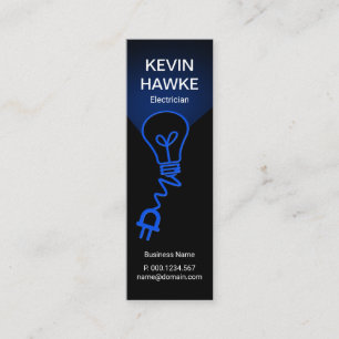 Simple Bulb Flash Light Beam Electrician Mini Business Card