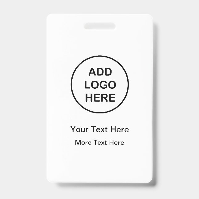 Simple Bulk Budget Staff Work Name ID Badges (Front)