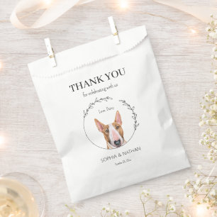 Simple Bull Terrie Dog Wedding Thank You Favour Ba Bag