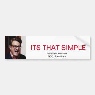 Simple Bumper Sticker