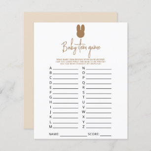 Simple bunny Baby Item Game. Baby Shower Game