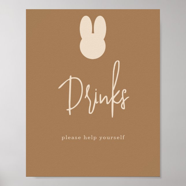 Simple Bunny Drinks  Poster (Front)