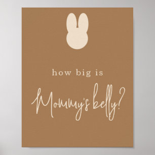 Simple Bunny How big is Mommy's belly Poster
