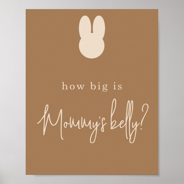 Simple Bunny How big is Mommy's belly  Poster (Front)
