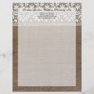 Simple Burlap and Lace Letterhead