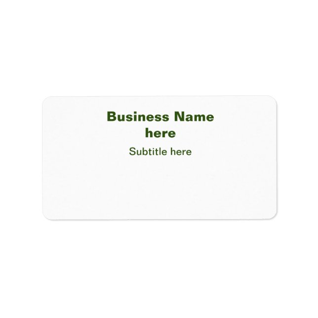 simple business add your name text q r code label (Front)