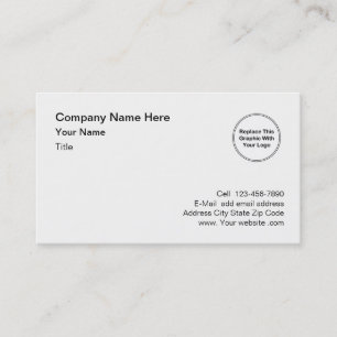 Simple Business Add Your Own Logo Design Card