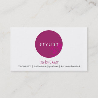 SIMPLE BUSINESS CARD :: bold spot cerise
