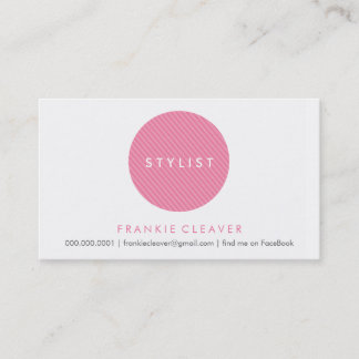 SIMPLE BUSINESS CARD :: bold spot pink