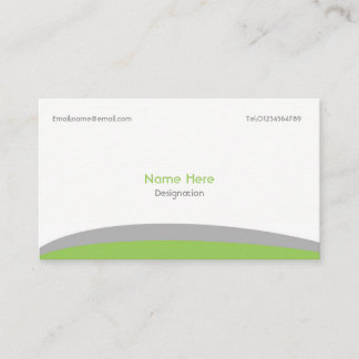 Simple Business Card- Green & Grey Card