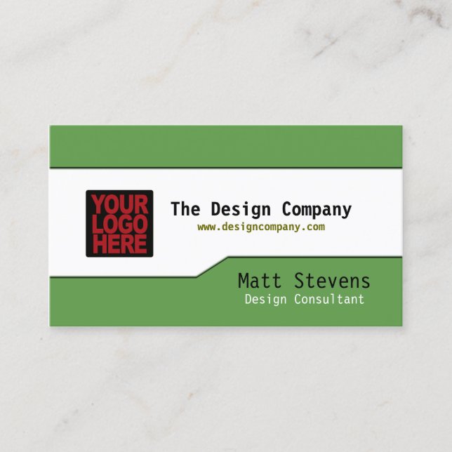 Simple Business Card Top Bottom (Front)