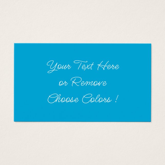 Simple Business Cards Example Your Colours and Tex (Front)