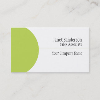 Simple Business Cards with Lime Green