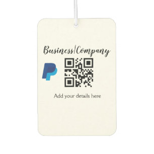 Simple business company website barcode QR add nam Air Freshener