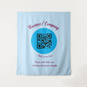 Simple business company website barcode QR add nam Tapestry