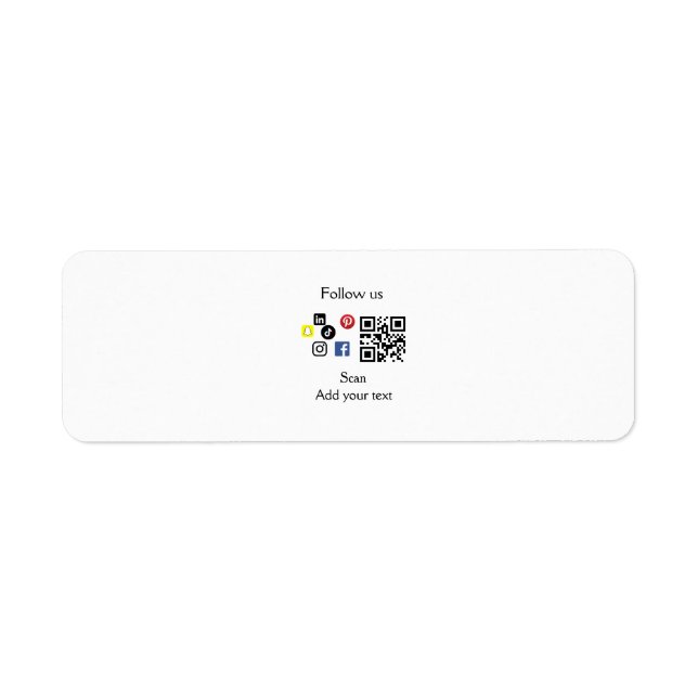 Simple business company website barcode QR code (Front)
