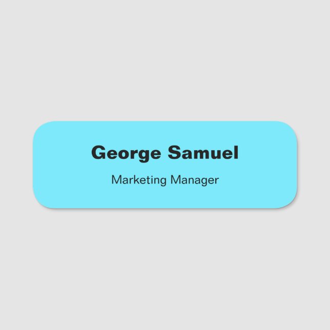 Simple Business Employee Classic Name Tag (Front)