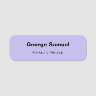 Simple Business Employee Classic Name Tag