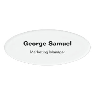 Simple Business Employee Name Tag