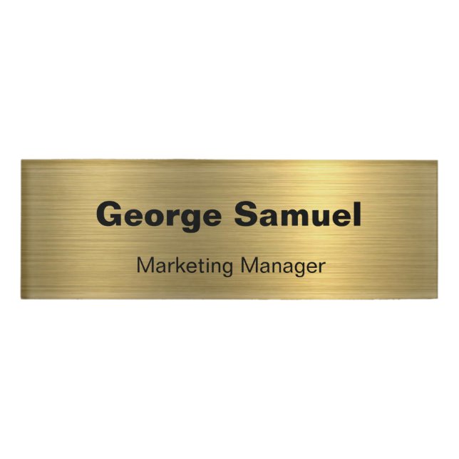 Simple Business Employee Name Tag (Front)
