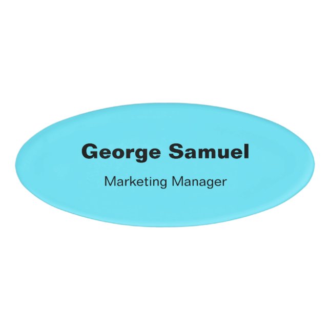 Simple Business Employee Name Tag (Front)