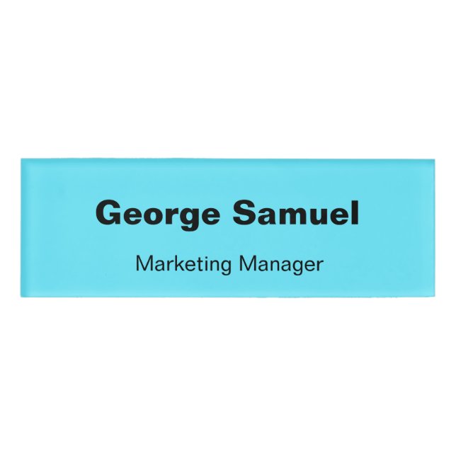Simple Business Employee Name Tag (Front)