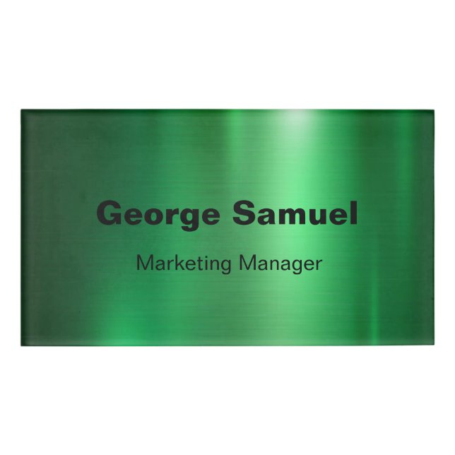 Simple Business Employee Name Tag (Front)