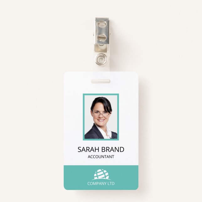 Simple Business ID Staff Badge (Front with Clip)