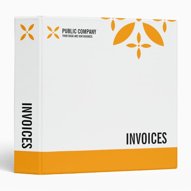 Simple Business Invoices Binder (Front/Spine)