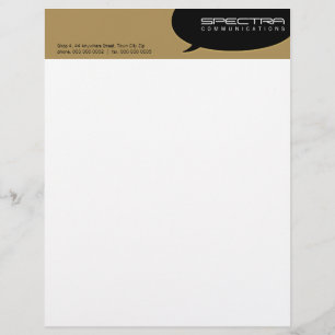 SIMPLE BUSINESS LETTERHEAD :: talk bubble 7