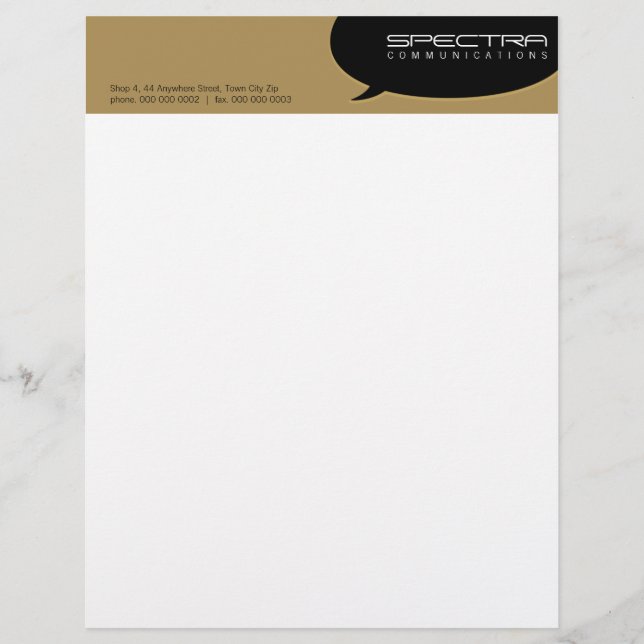 SIMPLE BUSINESS LETTERHEAD :: talk bubble 7 (Front)
