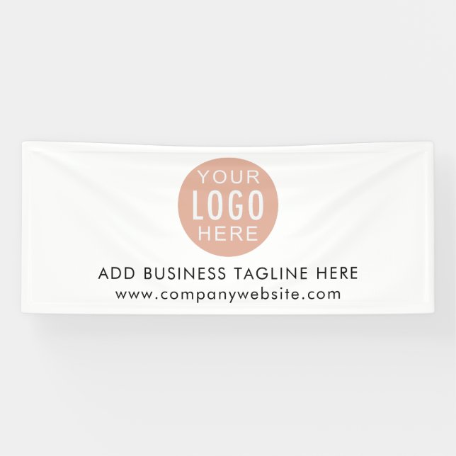Simple Business Logo and Company Website Banner (Horizontal)