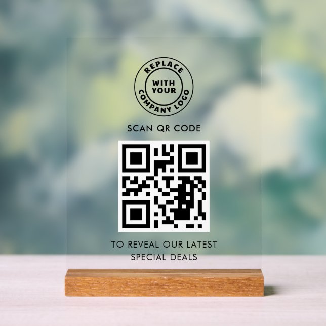Simple Business Logo and QR Code Custom (Neutre)