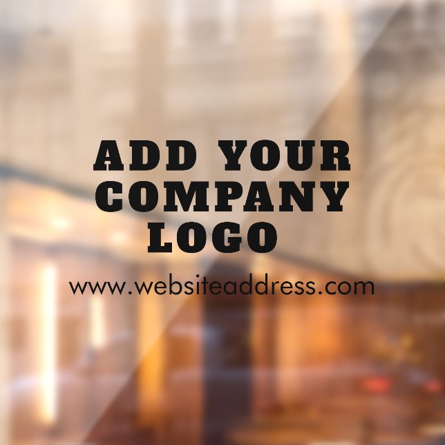 Simple Business Logo and URL Corporate Window Cling (Sheet 2)