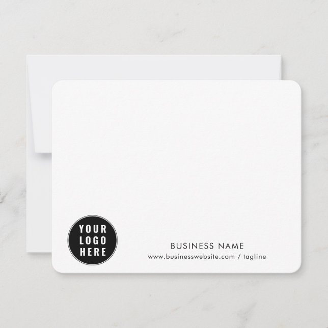 Simple Business Logo and Website Custom Staff Card (Front)
