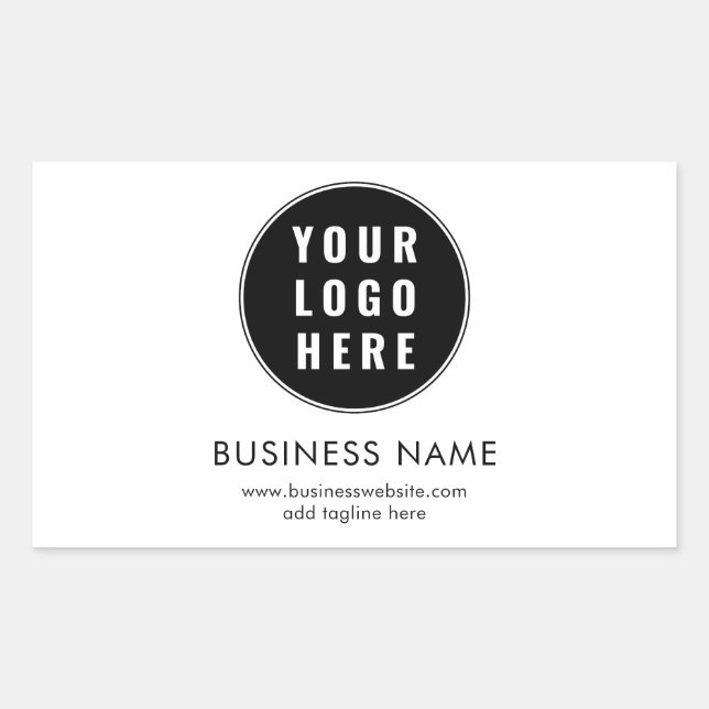 Simple Business Logo and Website Promotional Sticker (Front)