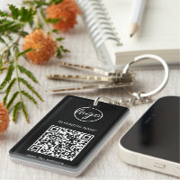 Simple Business Logo Black QR Code