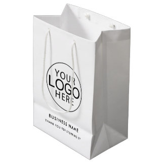 Simple Business Logo Corporate Custom Thank You Medium Gift Bag