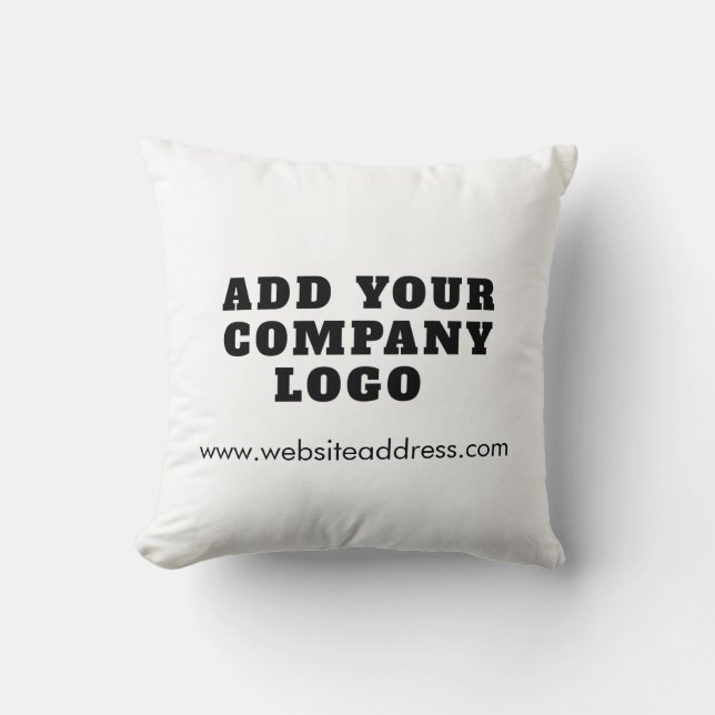 Simple Business Logo Corporate Event Decor Custom Throw Pillow (Front)