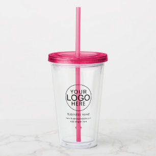 Simple Business Logo Corporate Promotional Swag Acrylic Tumbler