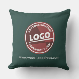 Simple Business Logo Custom Corporate Website Outdoor Pillow
