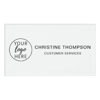 Simple business logo custom name tag