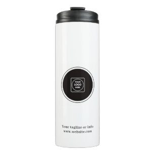 Simple Business Logo Custom Promotional Branding Thermal Tumbler