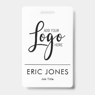 simple BUSINESS LOGO employee ID identification Badge