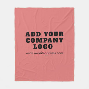Simple Business Logo Hotel and Guest House Fleece Blanket