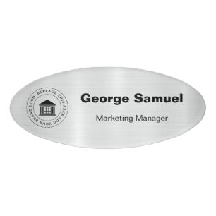 Simple Business Logo Name Designation Name Tag