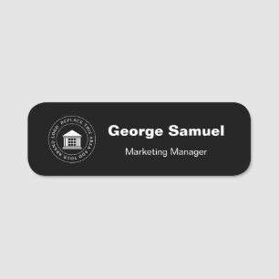 Simple Business Logo Name Designation Tag